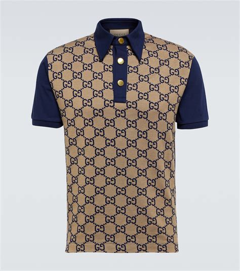 Gucci Maxi GG silk cotton polo